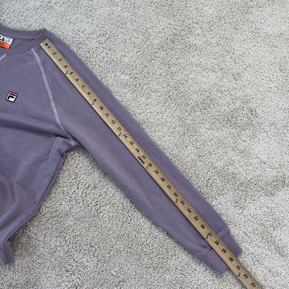 FILA Womens French Terry Long Sleeve Crew Neck Sweatshirt XXL Purple NWT - Picture 9 of 13
